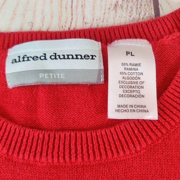 Alfred Dunner floral embroidered sequins crew neck sweater sz PL - Picture 7 of 7